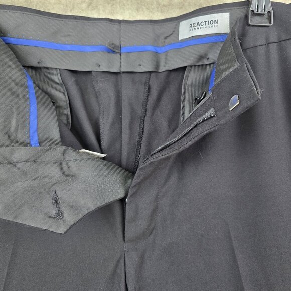 Kenneth Cole Reaction Mens Black Dress Pants 36W x 32L Polyester/Rayon - Picture 5 of 6